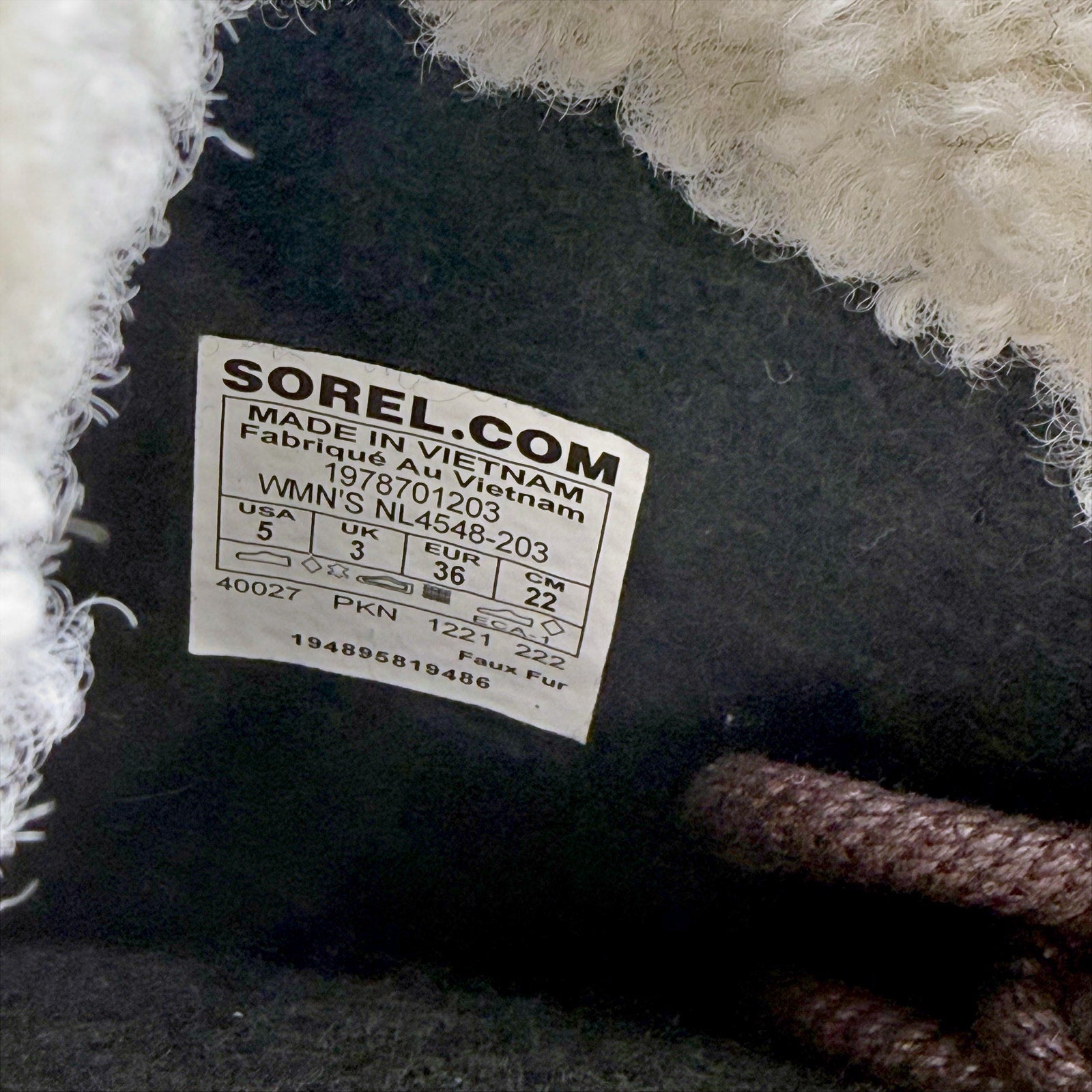 Sorel Women Joan Of Arctic Boots US 5 Purple Faux Fur Insulated Waterproof NWOB