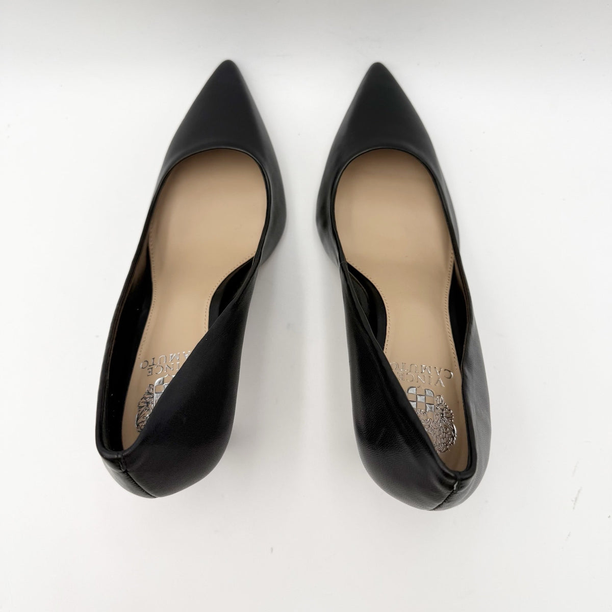 Vince Camuto Womens Retsie Pointed Toe Pumps Size 10 M Black Leather NIB