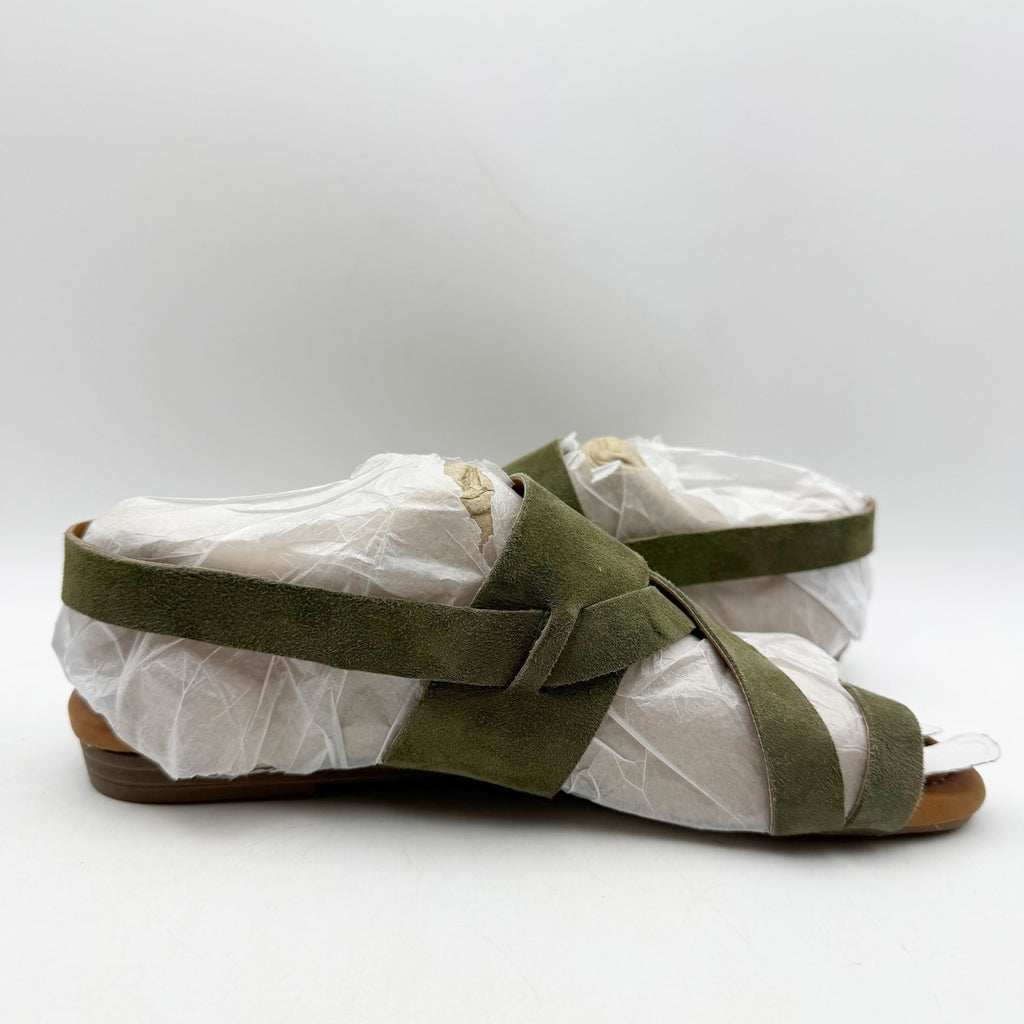 Franco Sarto Womens Gia Sandals US 6 M EU 36 Green Suede NWOB