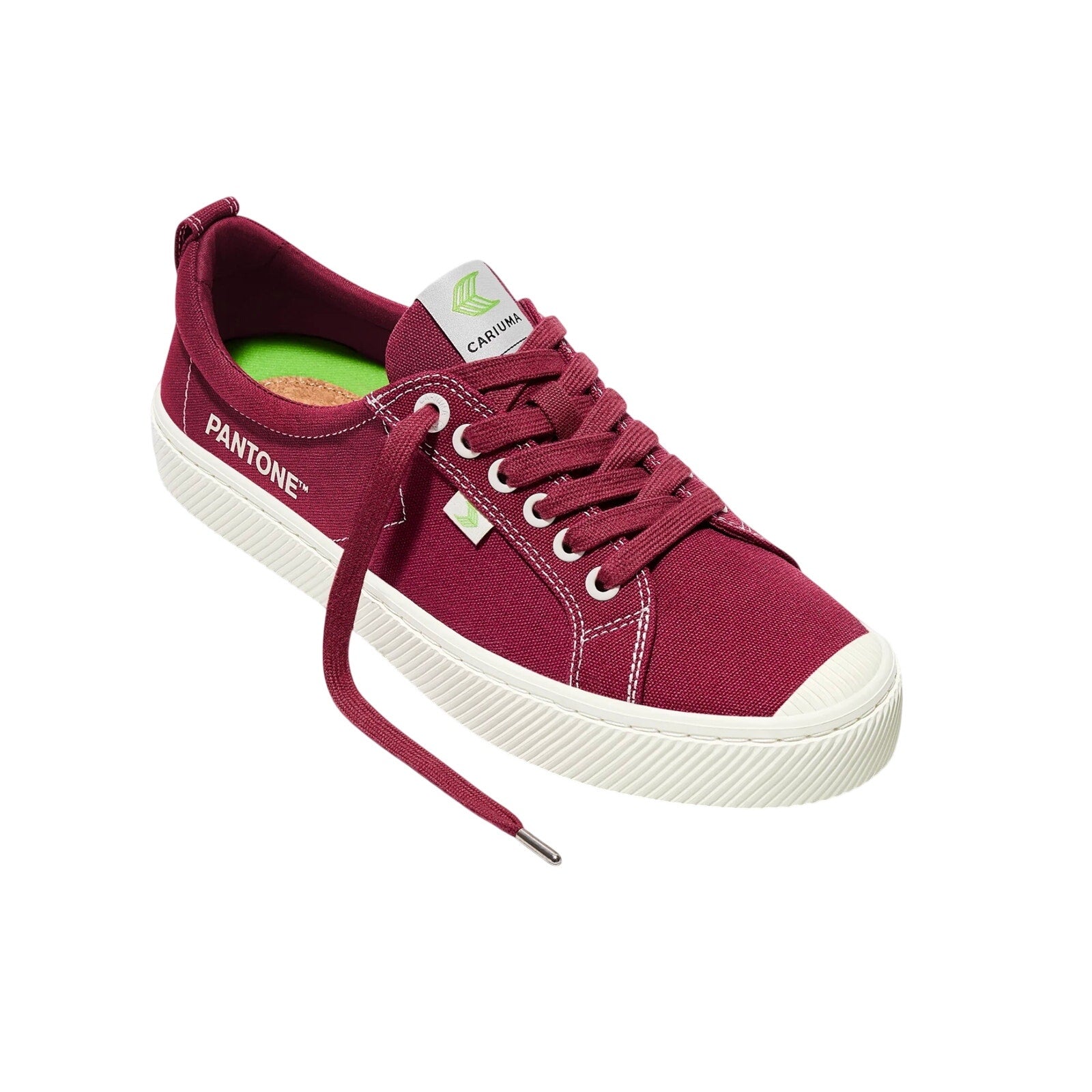 Cariuma OCA Low Canvas Sneakers Womens 9 Mens 7.5 Pantone Ruby Wine Red NIB