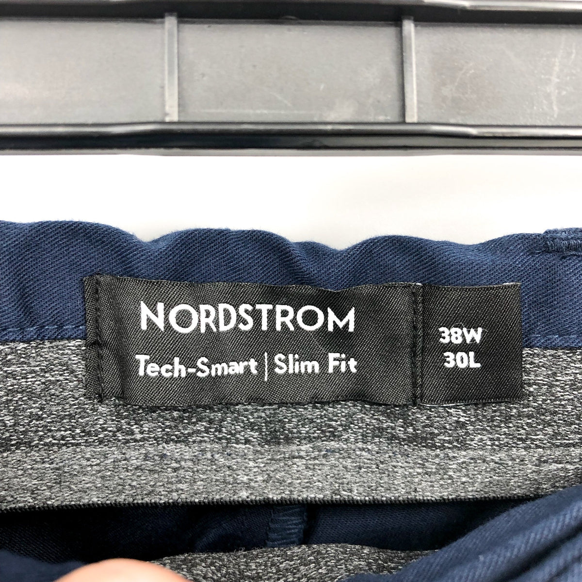 NORDSTROM Men's Slim Fit Performance Chinos 38x30 Navy Blue CoolMax NWT