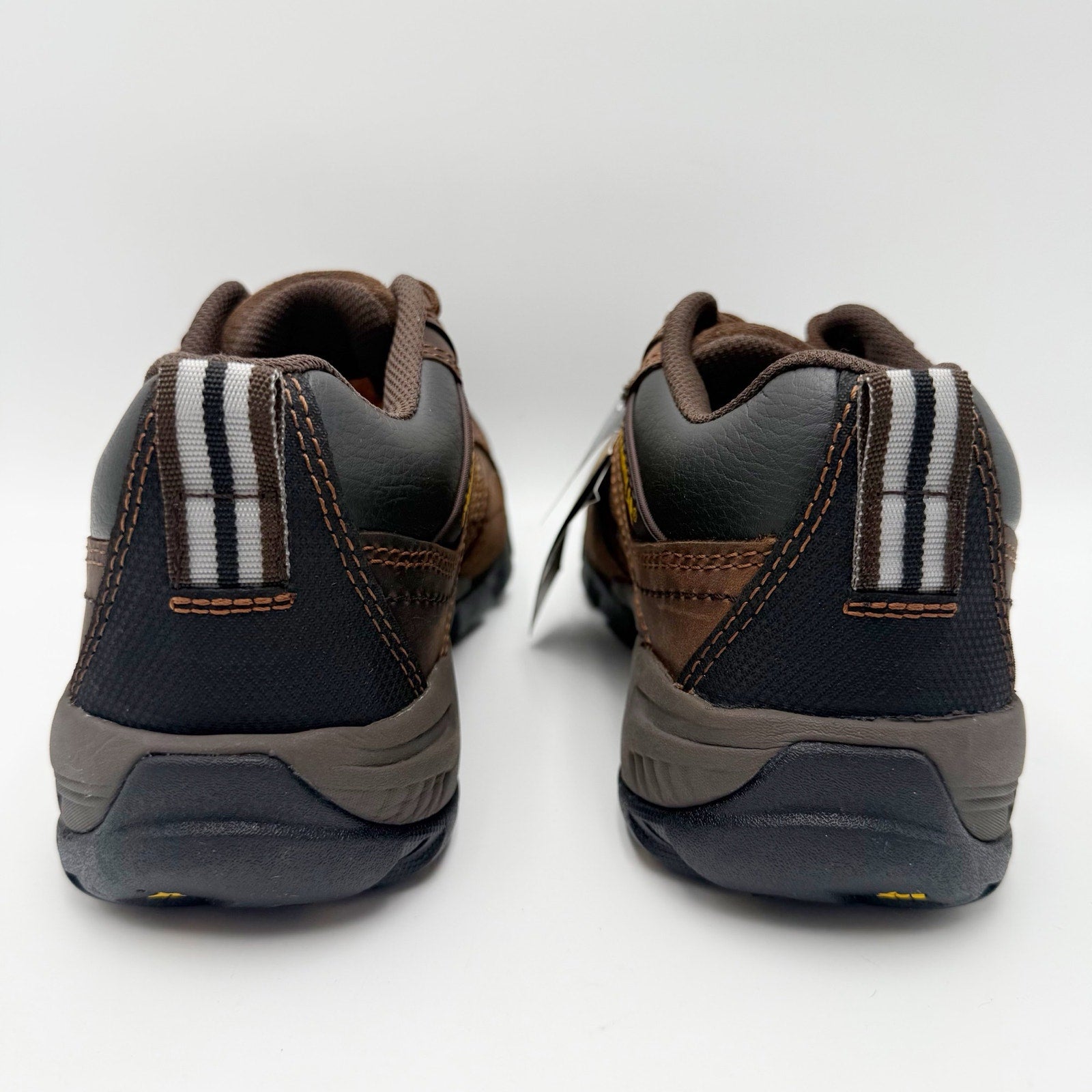 Caterpillar Mens Argon Composite Toe Work Shoes Size 7 WIDE Brown Leather NIB