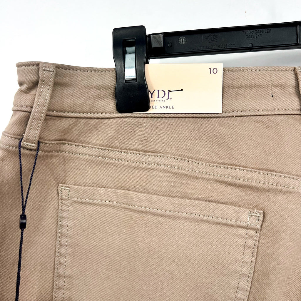 NYDJ Womens Relaxed Crop Straight Leg Jeans Size 10 Beige Tan Utility Pocket NWT