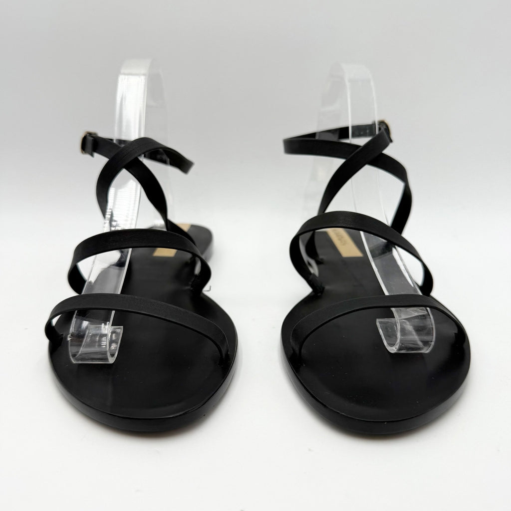 KAANAS Womens Vitoria Gladiator Flat Sandals Size 8 M Black NIB