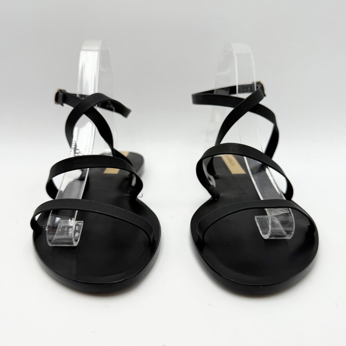 KAANAS Womens Vitoria Gladiator Flat Sandals Size 8 M Black NIB