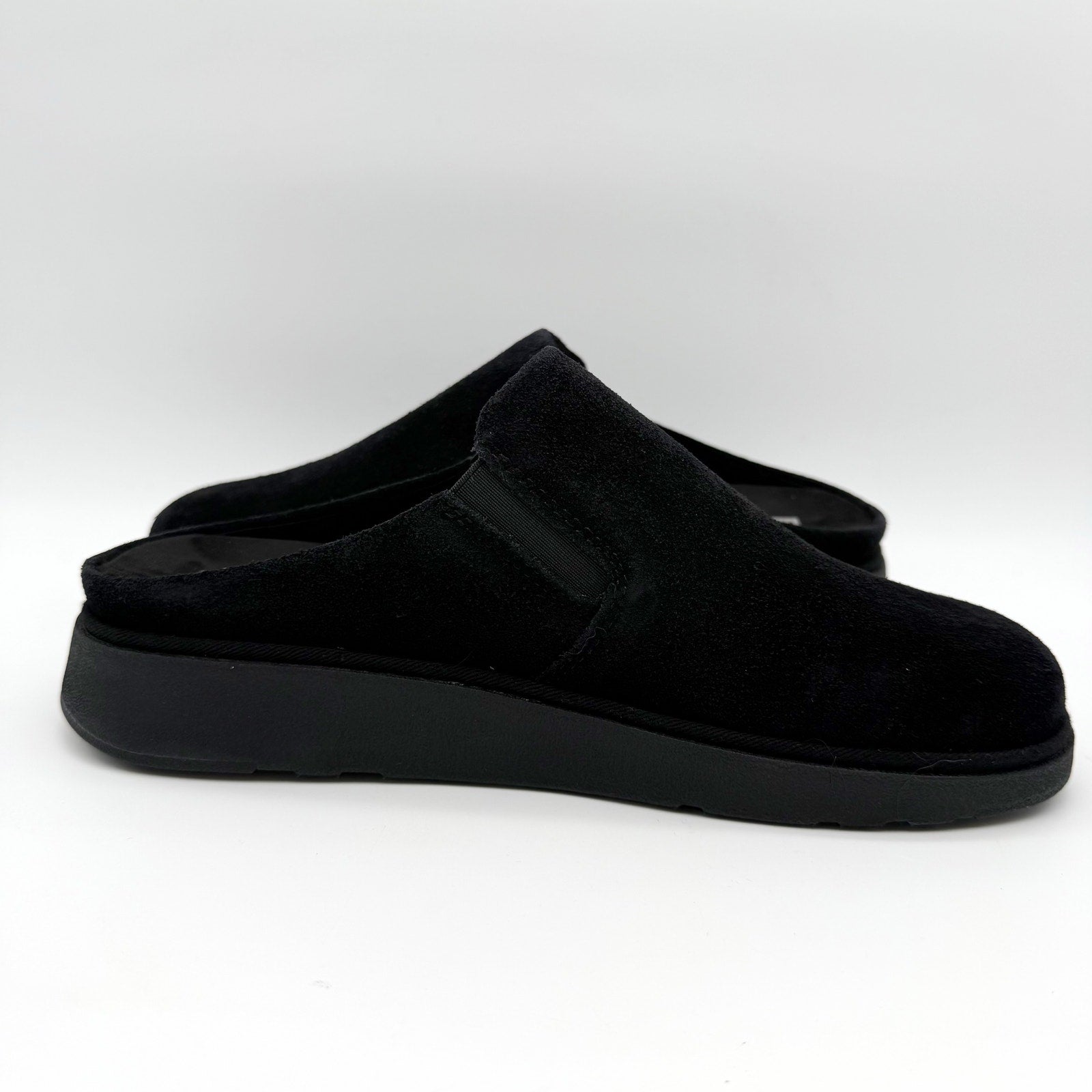 FitFlop Womens Gen-FF Elasticated Mules US 9 EU 41 Black Suede NIB