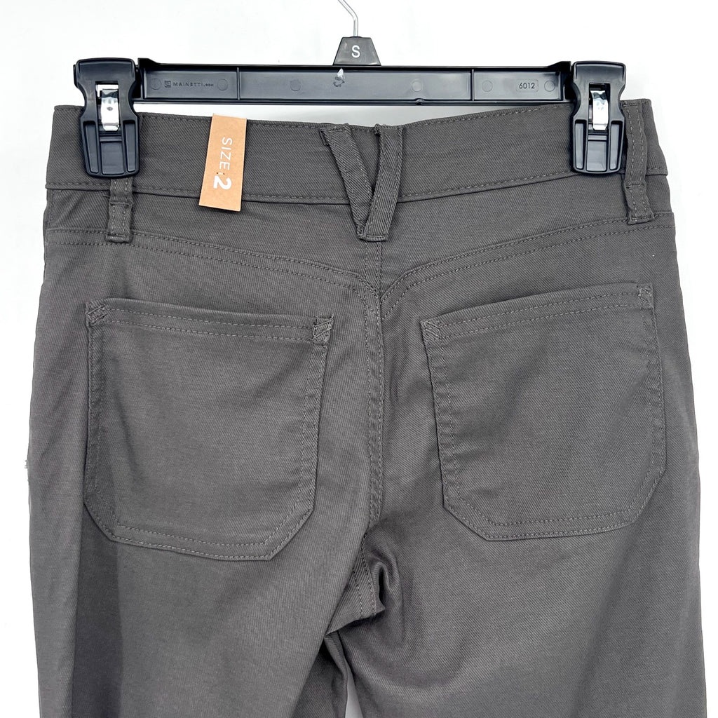 PRANA Women's Southport Skinny Stretch Pants Size 2 Gray Dark Iron Mid Rise NWOT
