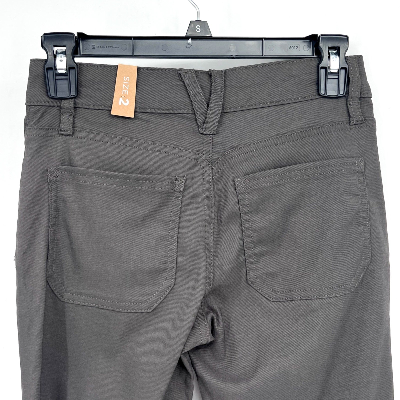 PRANA Women's Southport Skinny Stretch Pants Size 2 Gray Dark Iron Mid Rise NWOT