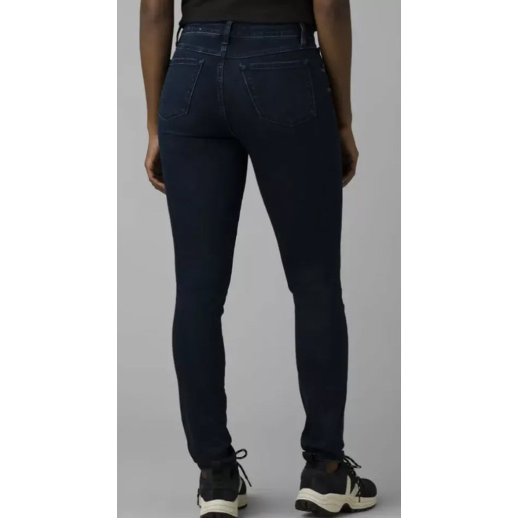 Prana Womens Sienna Skinny Jean 30x30 US 10 Deep Blue Stretch Denim Mid Rise NWT