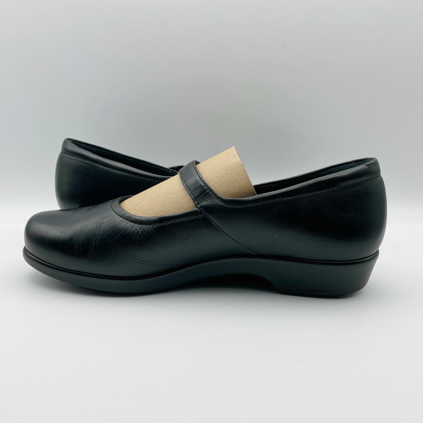 SAS Womens Maria Mary Jane Flat US 10WW EXTRA WIDE Black Leather NIB