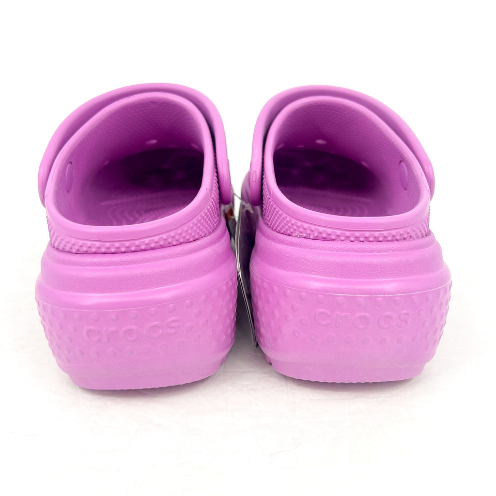 Crocs Womens Platform Chunky Stomp Clogs Size 6 Bubble Pink NWT