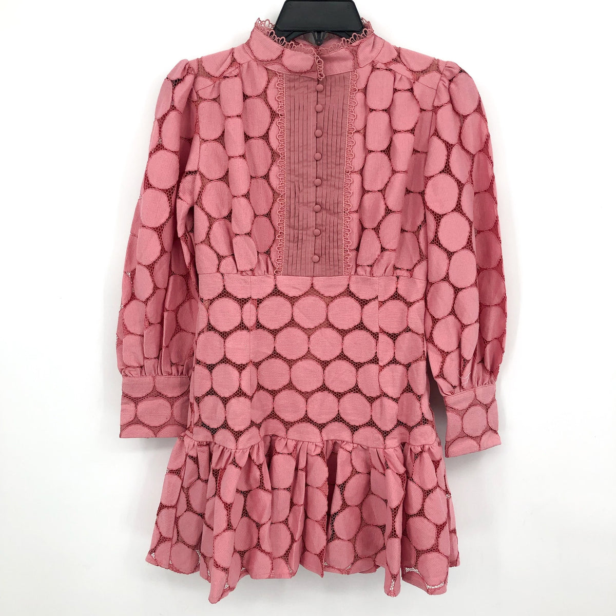 BARDOT JUNIOR Girl's Talina Lace Trim Dress Size 10 Lili Pink Long Sleeves NWT