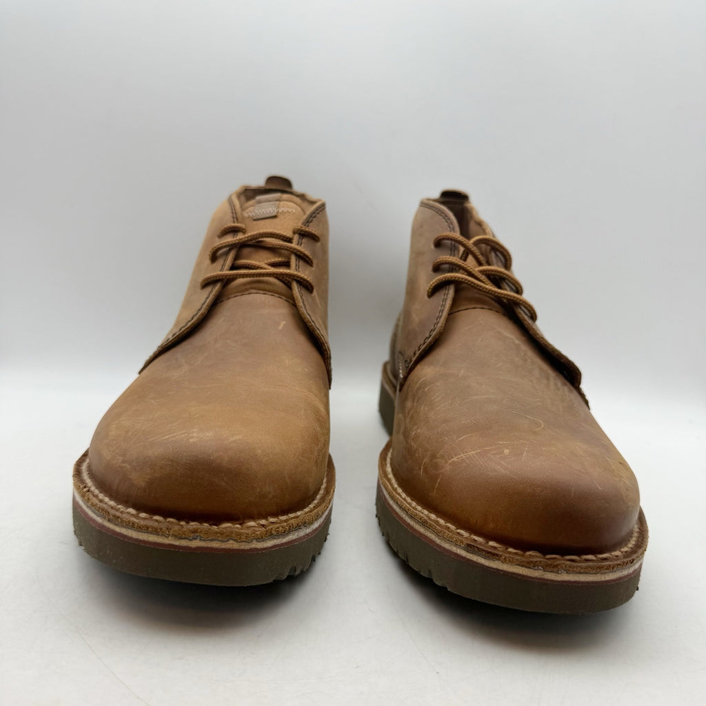 Clarks Mens Eastridge Mid Chukka Boots Size 10 WIDE EU 43 Brown Leather NWOB