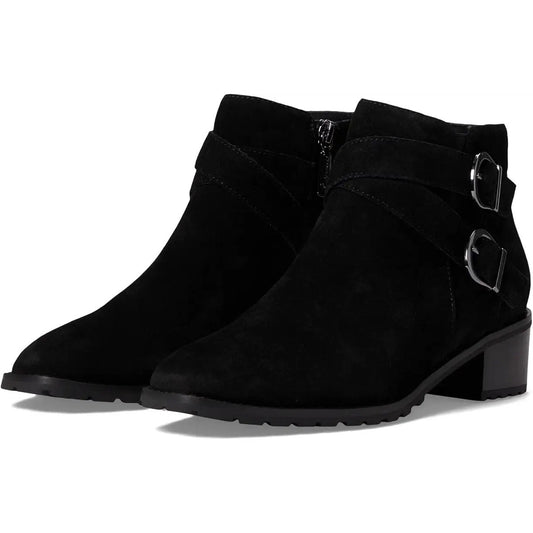 Blondo Womens Sway Ankle Booties US 6.5 M Black Suede Waterproof NWOB