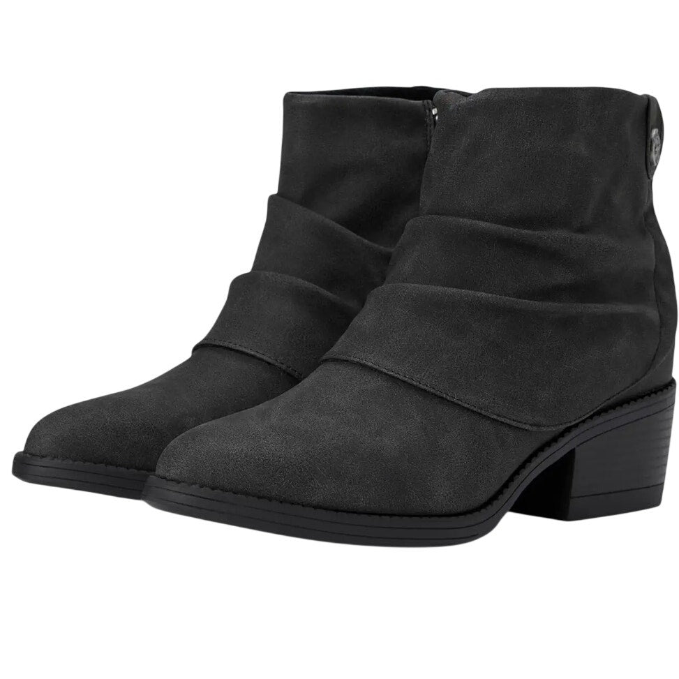 Blowfish Malibu Womens Riley Ankle Bootie US 10 M EU 40.5 Black Vegan Suede NIB