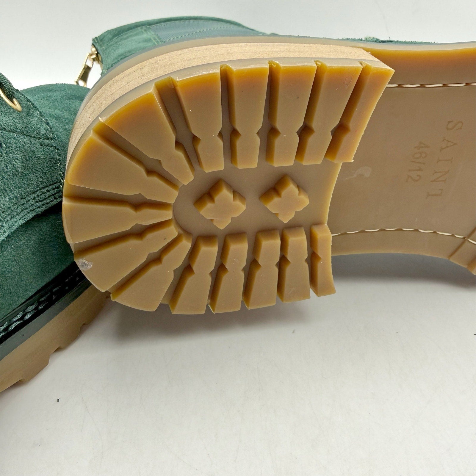 Saint Morta Mens Legion Ankle Boots US 12 Green Suede NIB