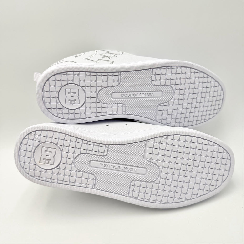 DC Womens Court Graffik Skate Sneakers Size 8 EU 39 White Leather NWOB