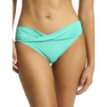SEAFOLLY Women's Twist Band Hipster Bikini Bottom Size 8 Aquatic Blue NWT