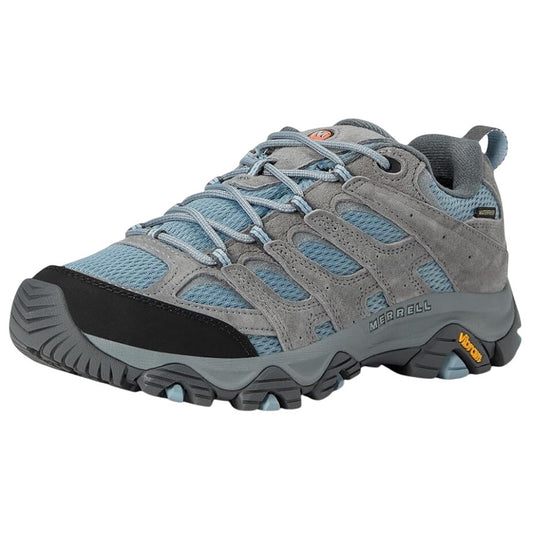 Merrell Womens Moab 3 Hiking Sneaker US 6.5 EU 37 Blue Grey Suede Waterproof NIB