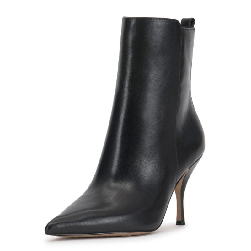 Vince Camuto Womens Poise Ankle Bootie US 9.5 M EU 41 Black Leather Heels NIB