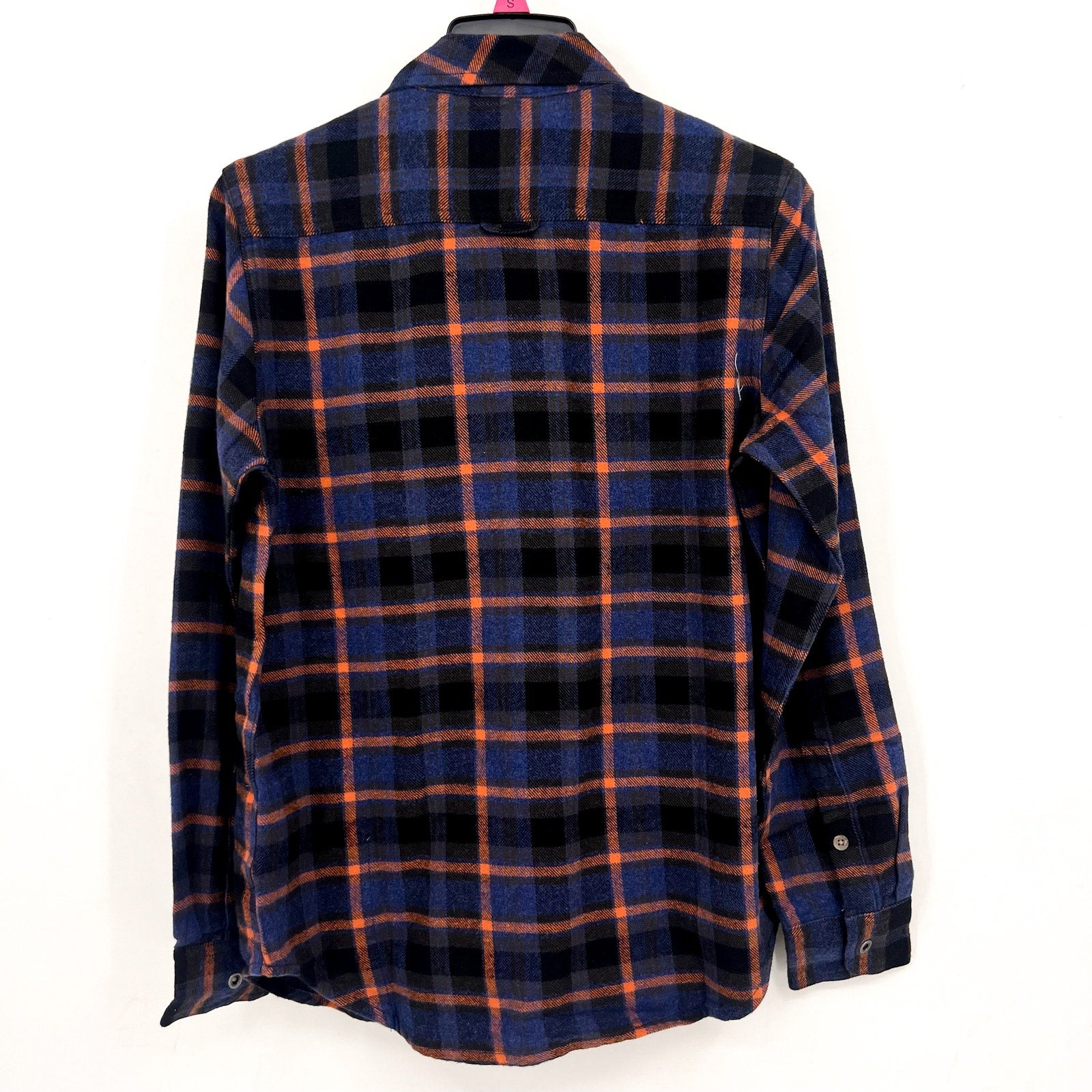 PRANA Women's Golden Canyon Flannel Shirt Large Rich Sapphire Plaid NWT