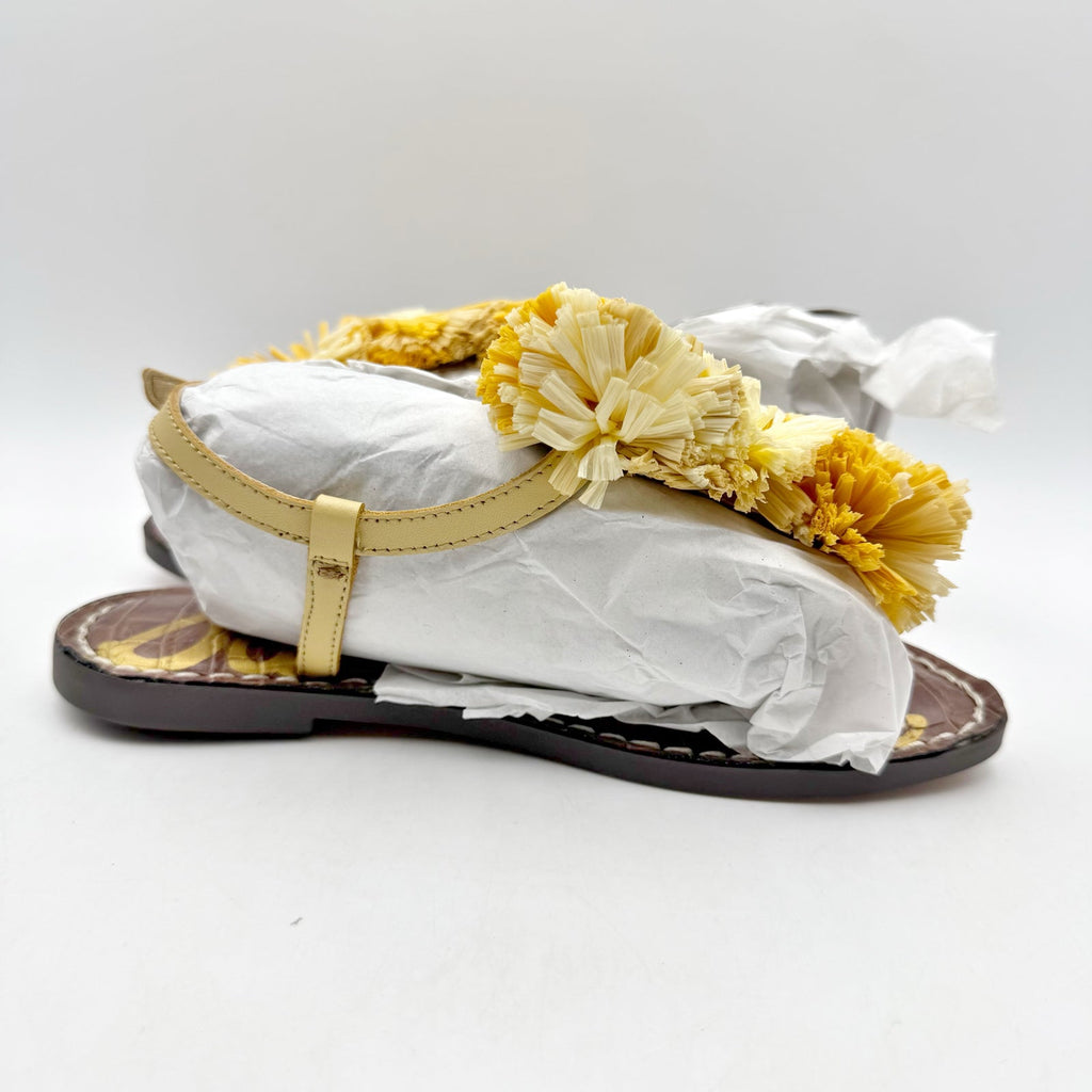Sam Edelman Girls Gillie Mini Sandals US 1 M EU 32 Yellow Leather NIB