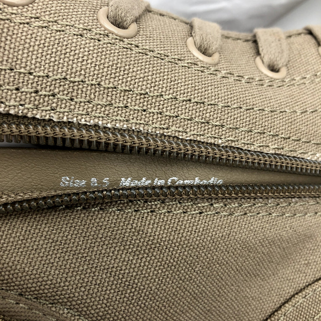 Dolce Vita Womens Combat Boots Size 8.5 Tan Canvas Stacked Heel NWOB