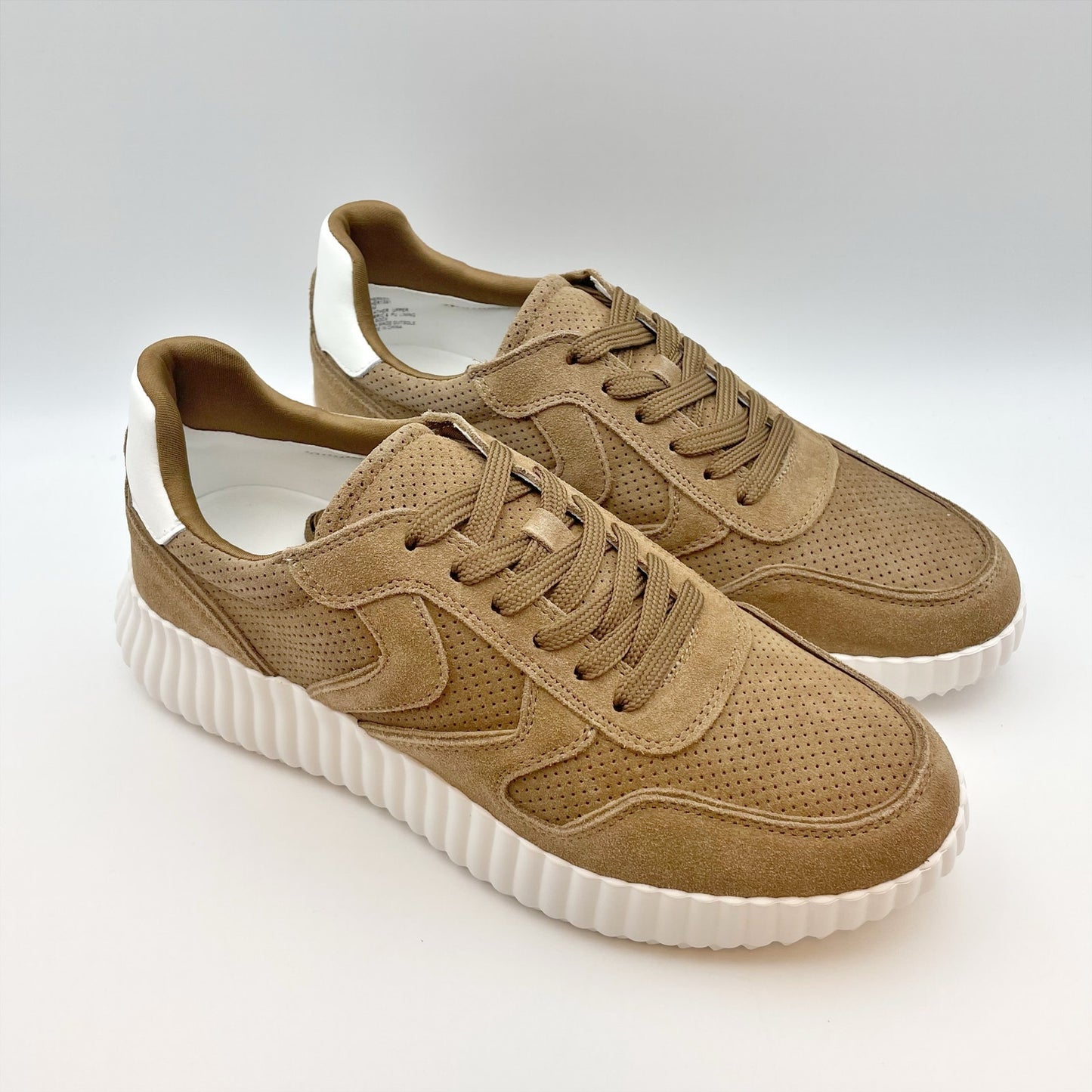 Steve Madden Women's Shereen Suede Sneaker Chestnut Brown Size 8