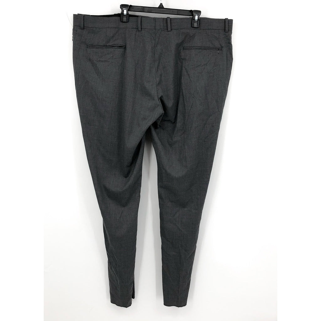 NORDSTROM Men's Trim Fit Dress Pants 48W Dark Grey Tech-Smart Wool Blend NWT