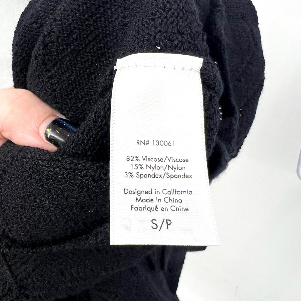 L*SPACE Women's Saffron Cover-Up Dress Small Medium Black Knit Cut Out NWT