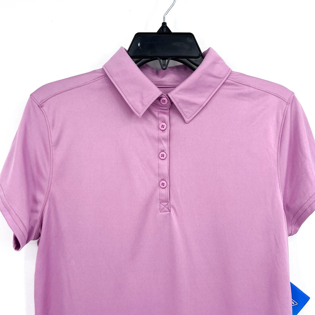 COLUMBIA Women's Tidal Tee Polo Shirt Medium Pink Minuet Short Sleeve UPF NWT