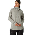 HELLY HANSEN Womens Powderqueen Jacket Medium Grey Terrazzo Midlayer Hood NWT