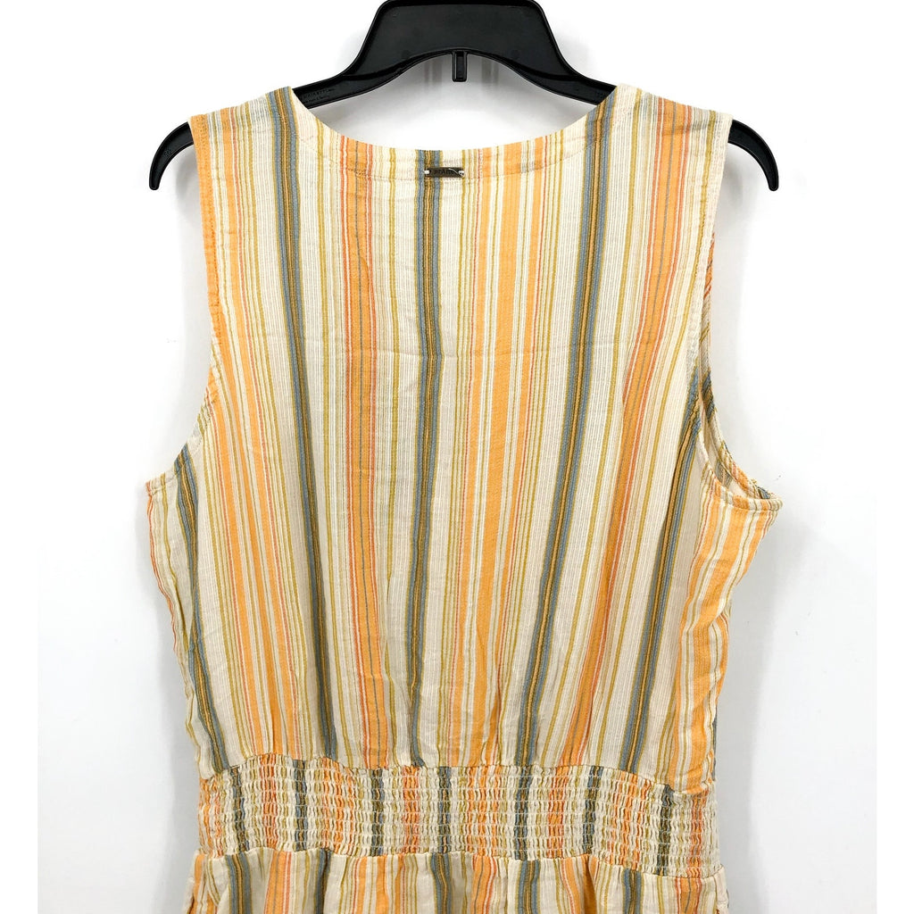 PRANA Women's California Dreaming Maxi Dress Large Golden Hour Stripe NWT