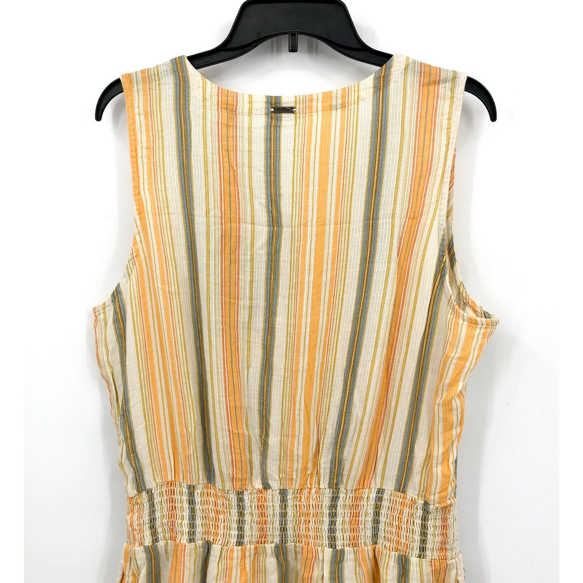 PRANA Women's California Dreaming Maxi Dress Large Golden Hour Stripe NWT