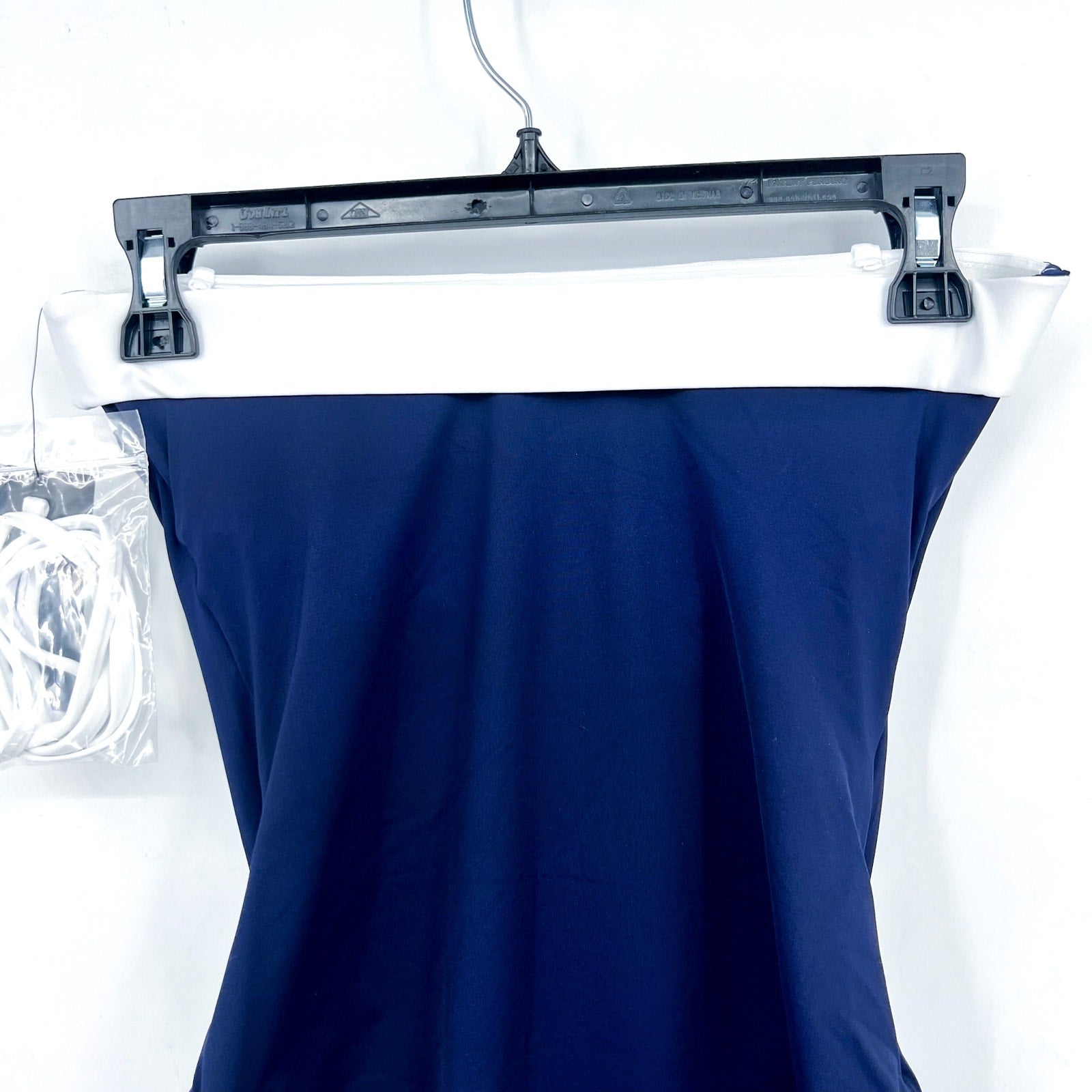 LAUREN RALPH LAUREN Bel Air Bandeau One Piece Swimsuit Size 4 Navy Blue NWT