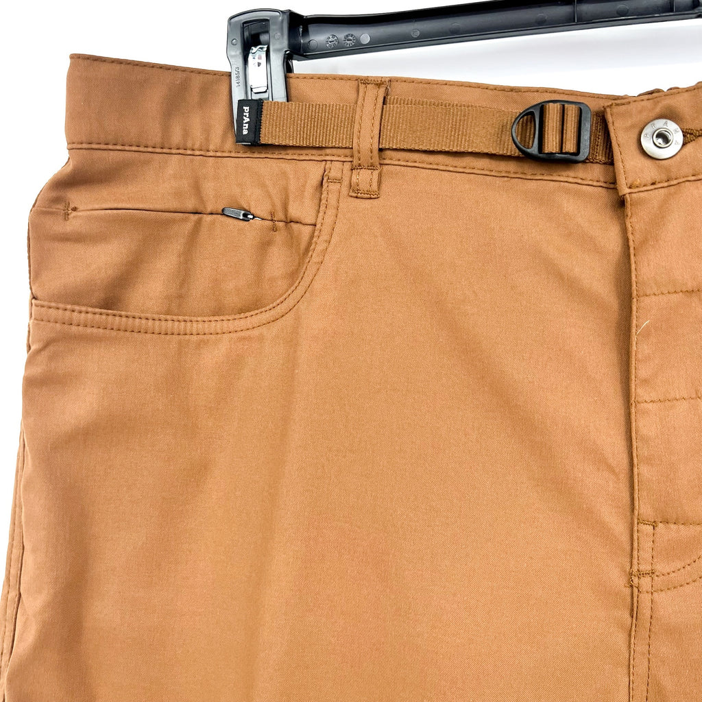 PRANA Men's Stretch Zion Top-Out Pants XL 36-38" Sepia Tan Straight Leg NWT