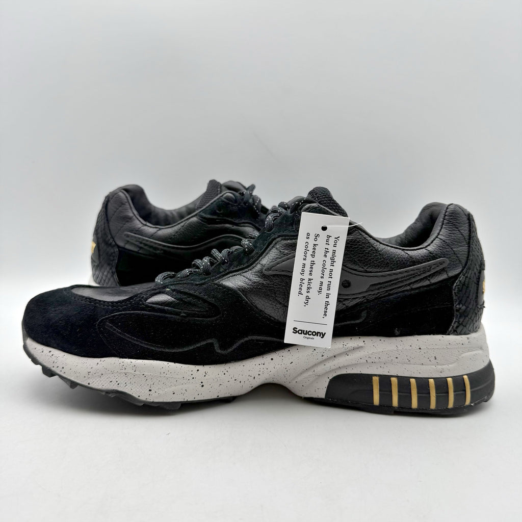 Saucony Mens 3D Grid Hurricane Sneakers US 8 EU 41 Black Suede Athletic NIB