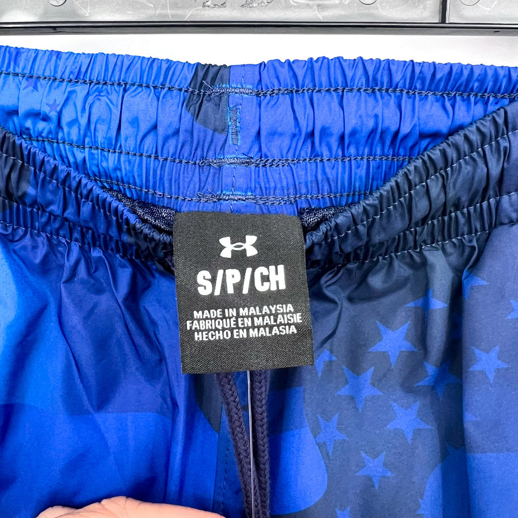 UNDER ARMOUR Men's Freedom 7" Volley Shorts Small Team Royal Blue Camo NWT