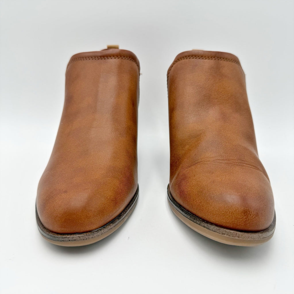 Dr. Scholls Womens Laurel Ankle Bootie Size 6.5 EU 36.5 Brown Leather Boot NWOB