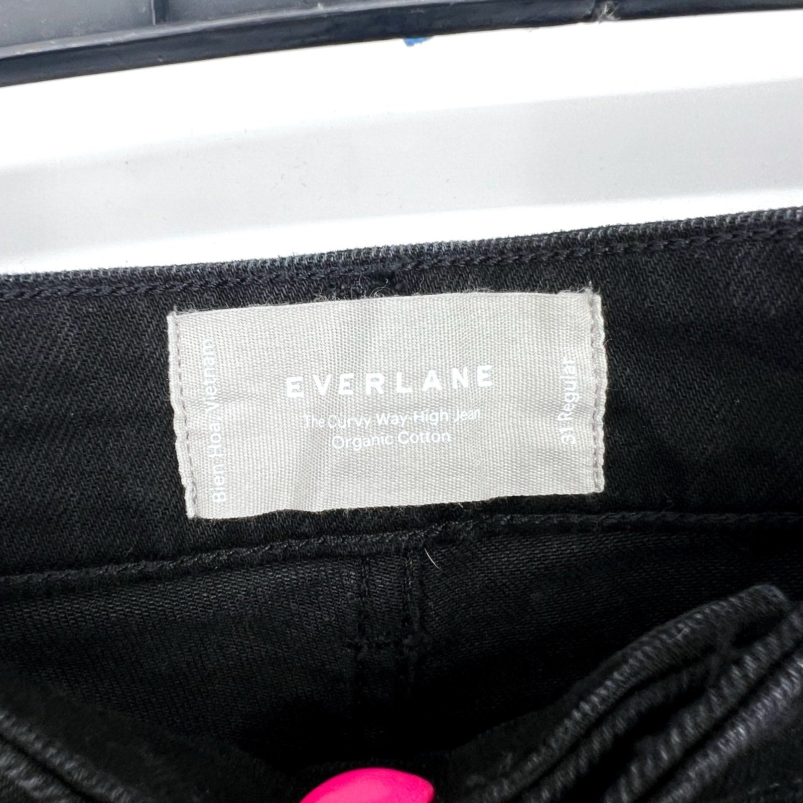 EVERLANE Women's The Curvy Way High Jeans 31x27 US 12 Black Organic Cotton NWT