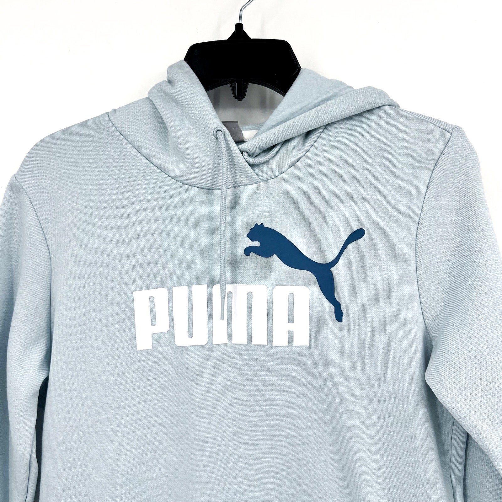 PUMA Womens Essentials Big Logo Hoodie Small Blue Frosted Dew Sweatshirt NWT