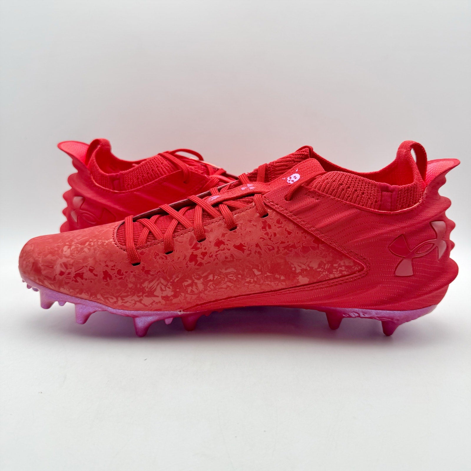 Under Armour Mens Blur 2 MC Suede Molded Football Cleats Size 8.5 Red NWOB
