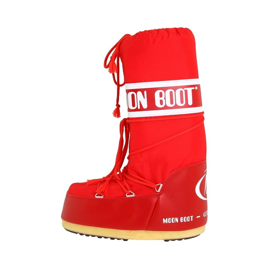 Moon Boot Womens Icon Tall Nylon Snow Boots EU 42/44 US 10-11.5 Red NWOB