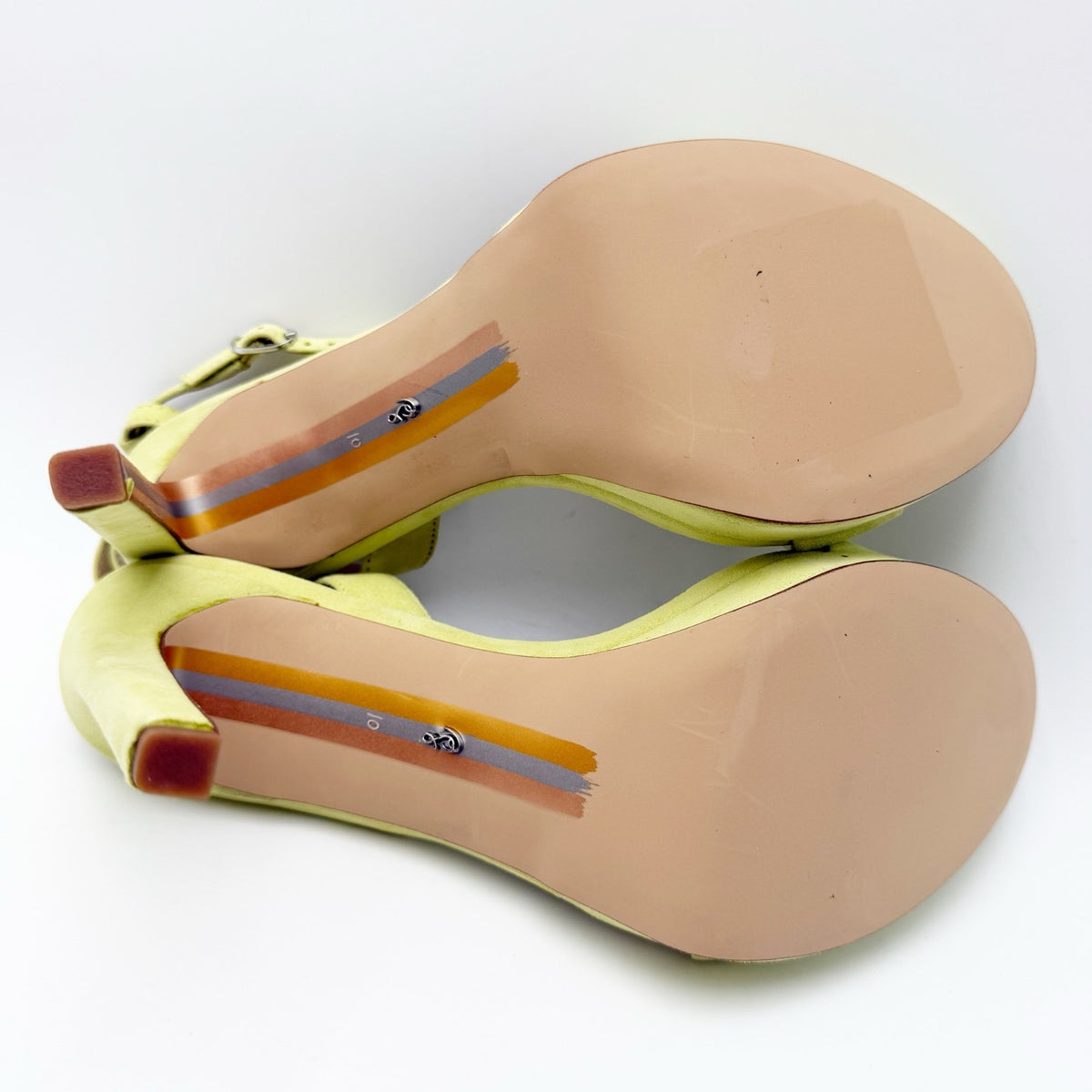 Sam Edelman Womens Jade Heeled Sandals Size 10 M Kiwi Green Suede NWOB