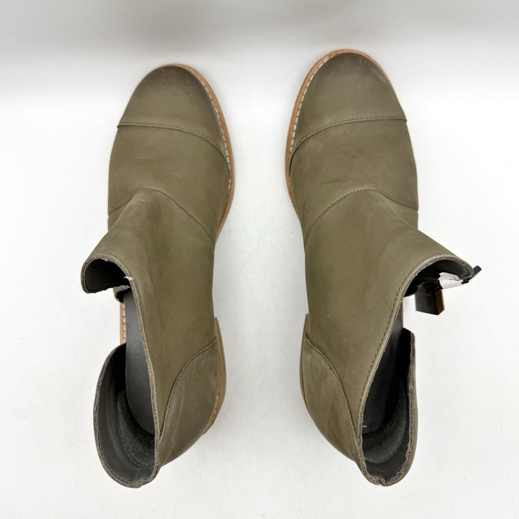 Crevo Womens Coralie Ankle Bootie US 8 EU 38.5 Green Leather NWOB