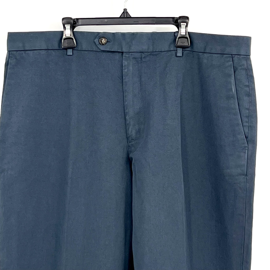 J.CREW Men's Chino Suit Pants 36x30 Blue Cotton-Linen Blend Slim Fit AX271 NWT