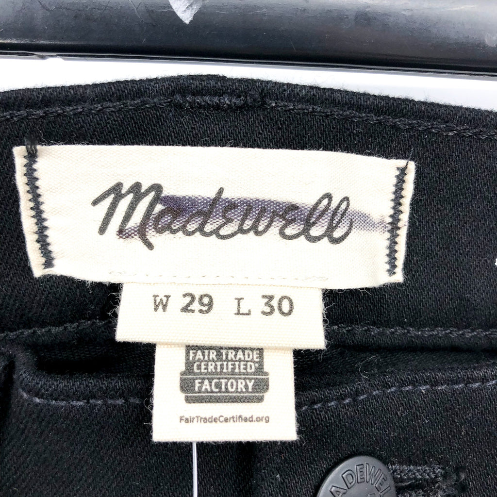 MADEWELL Men's Athletic Slim Jeans 29x30 Black Bainhart COOLMAX ND478 NWT