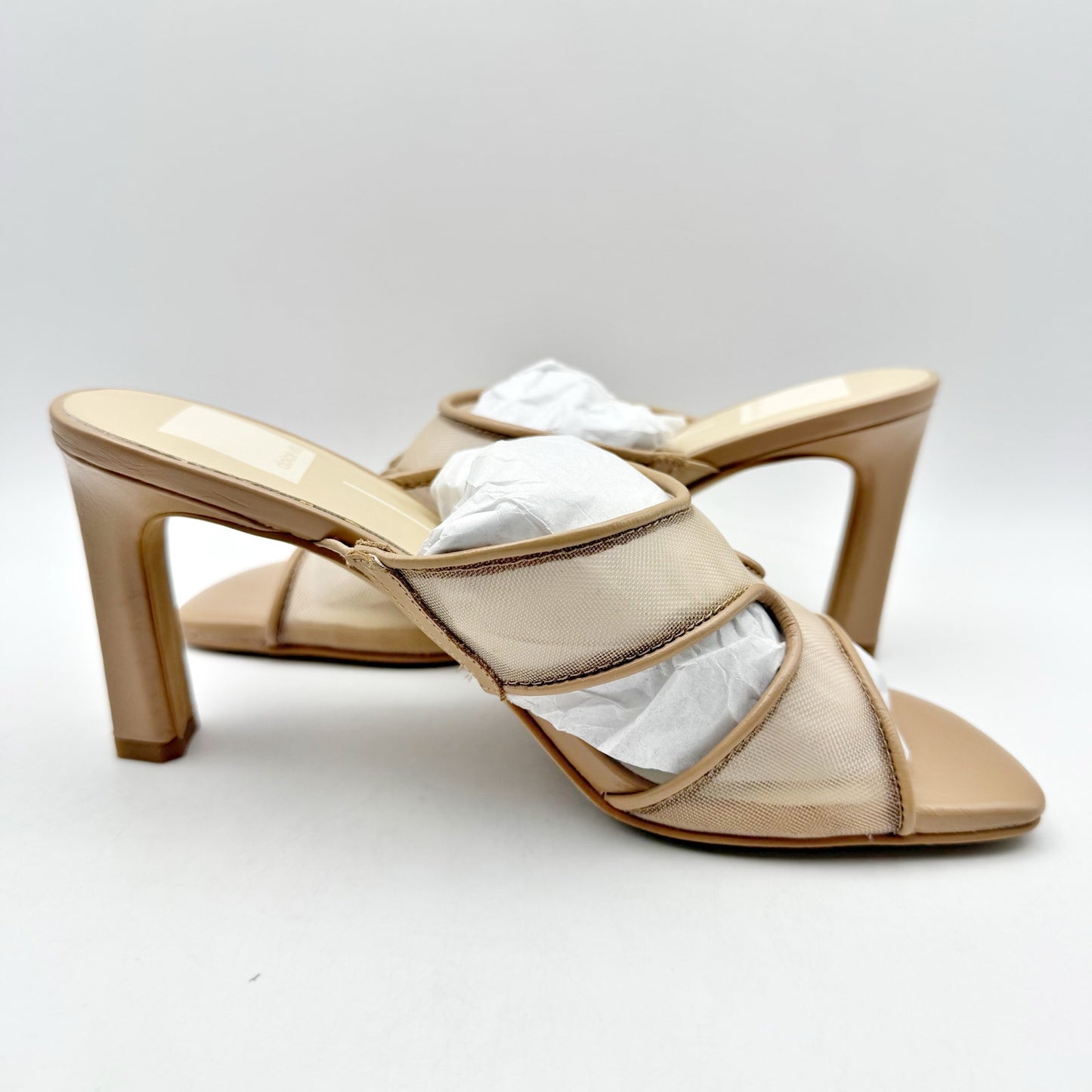 Dolce Vita Womens Gitel Heeled Sandals US 6 Light Tan Leather NIB