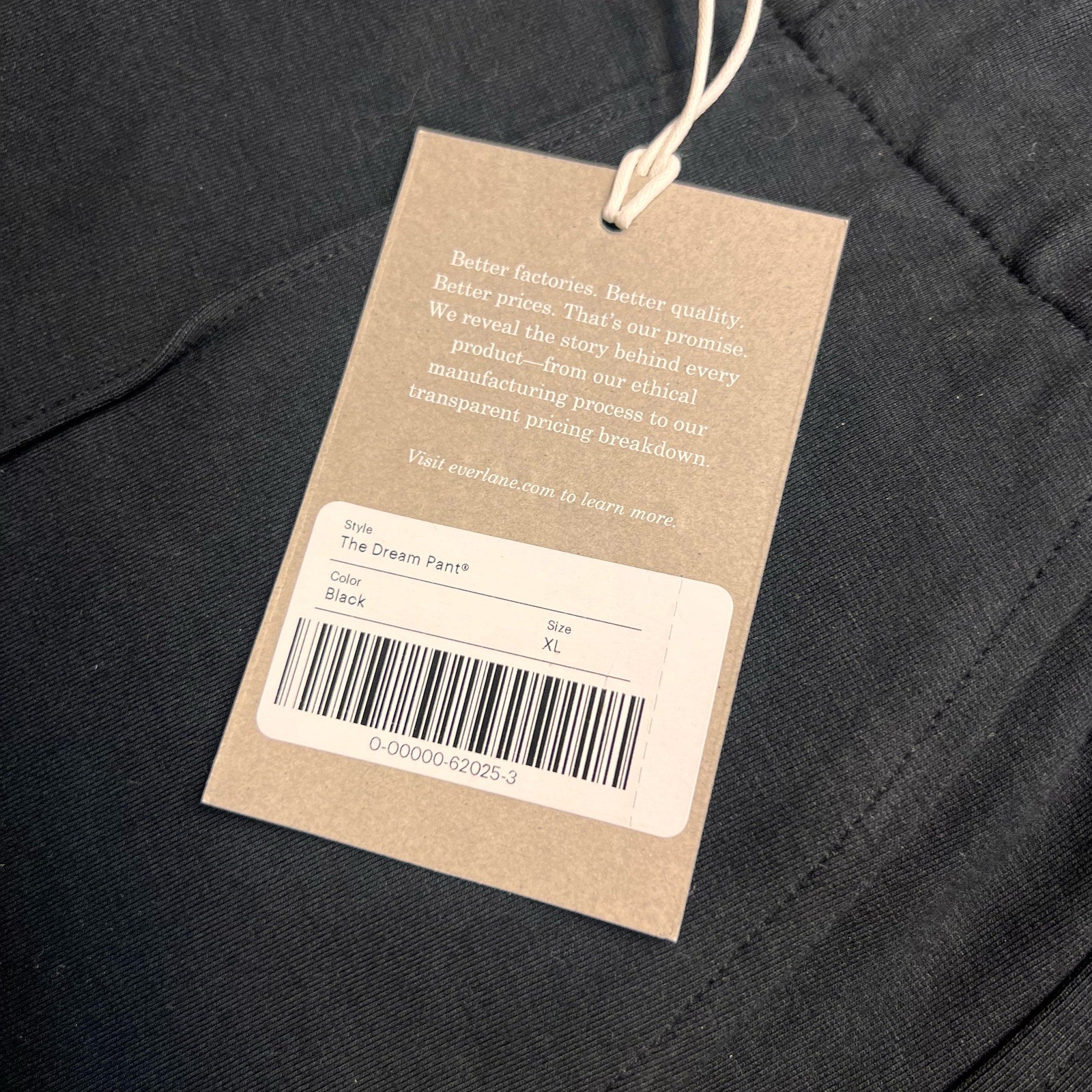Everlane Womens The Dream Pants XL Black Stretch Knit Pull-On Taper Ankle NWT