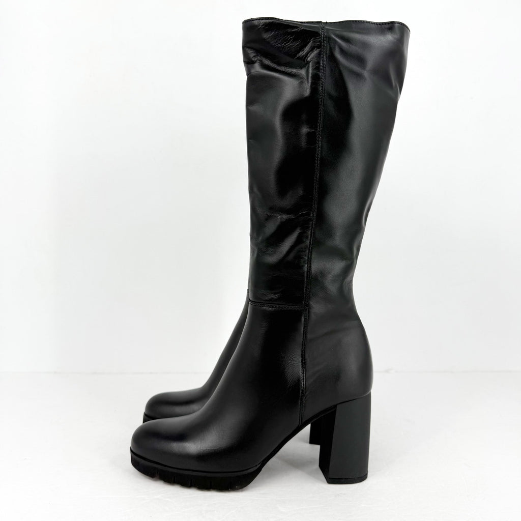La Canadienne Womens Miles Knee High Boots US 8.5 M Black Leather NWOB